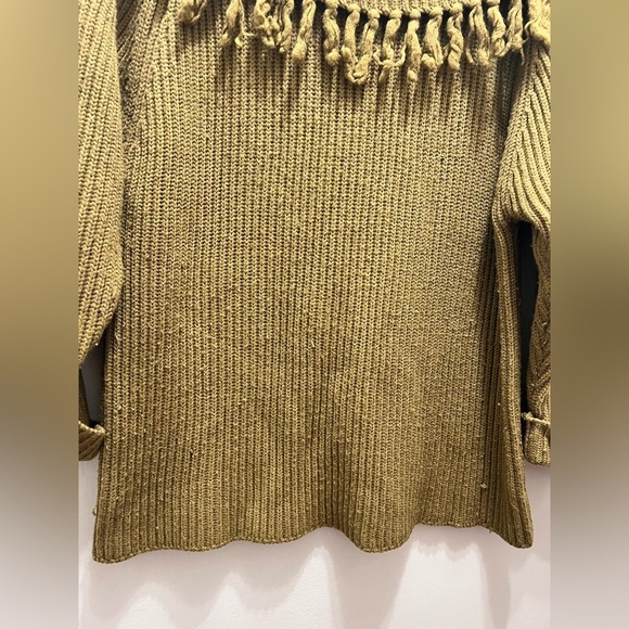 VTG Forenza Wool Blend fringe off the shoulder sweater size large - Picture 5 of 6
